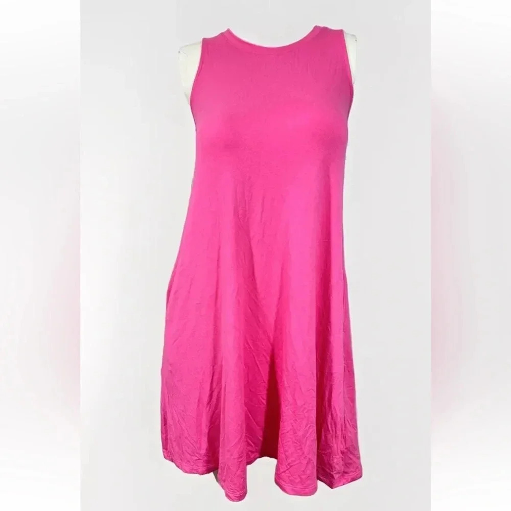 NEW Time and Tru Women's Pink Sleeveless Knit Dress Size S (4-6) - Picture 2 of 8
